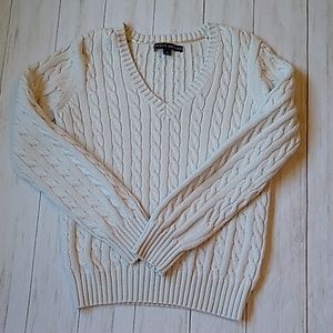 Tommy Hilfiger cable knit sweater cream size Mediu